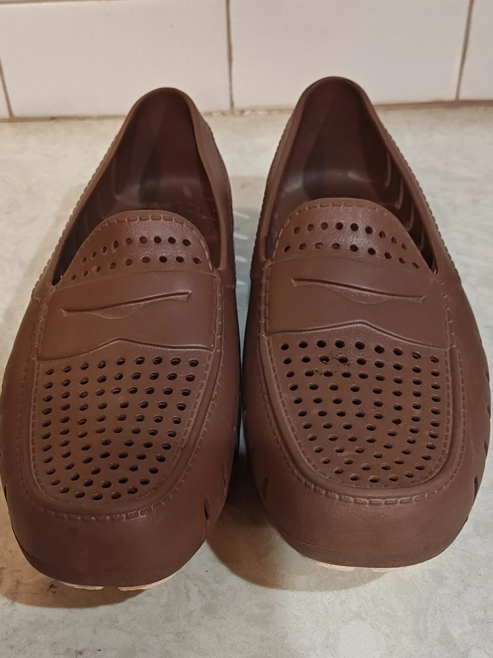 Floafers Breathable Slip-On Loafer Brown Synthetic Men's US 10 Casual Shoes